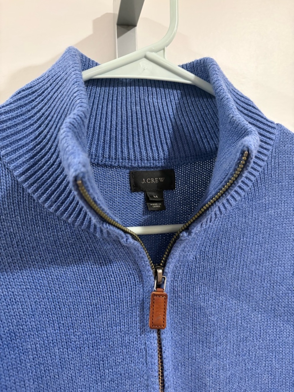 J.Crew Cotton Cashmere Quarter Zip Sweater size Medium - Picture 3 of 7